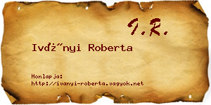 Iványi Roberta névjegykártya